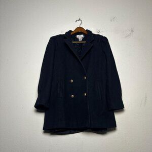 Worthington Essentials Wool Blend Peacoat Jacket Women 8 Outerwear Double Breast